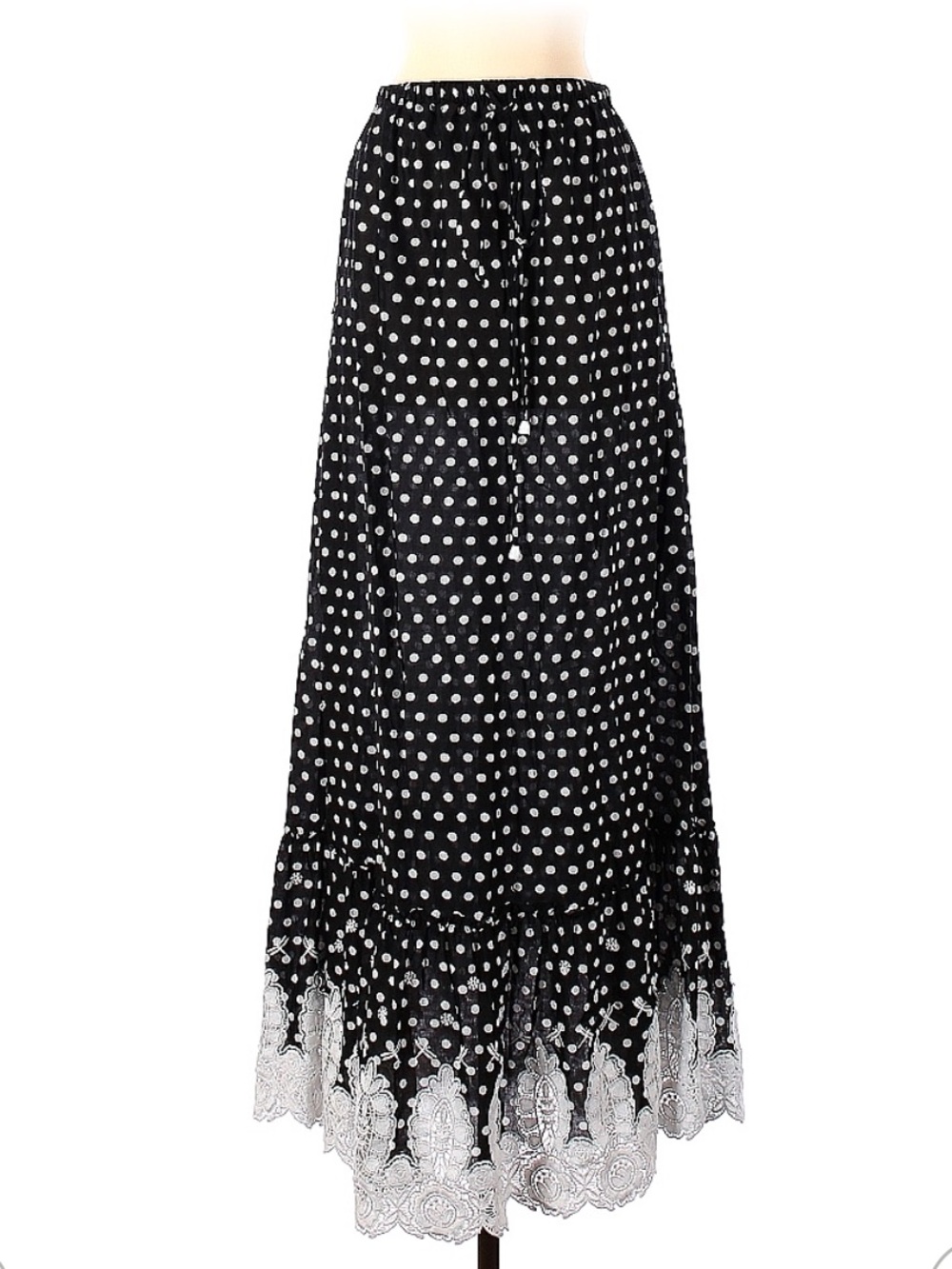 Miguelina Maxi Skirt Women’s S Like New Polka Dot 100% cotton